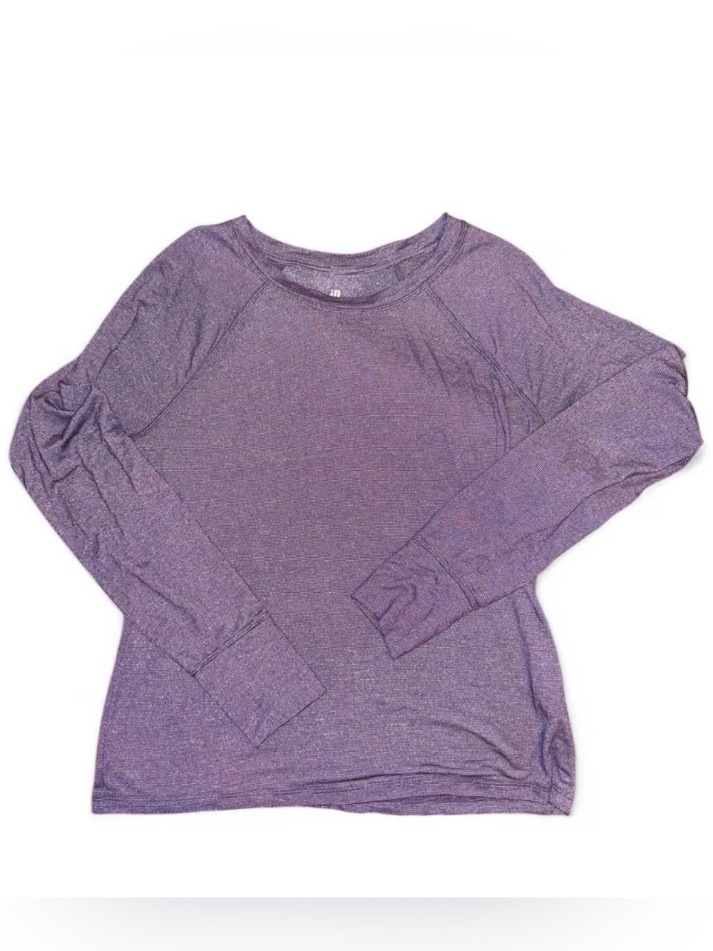 Long Sleeve Athletic Top / UnderScrub in sparkly Purple